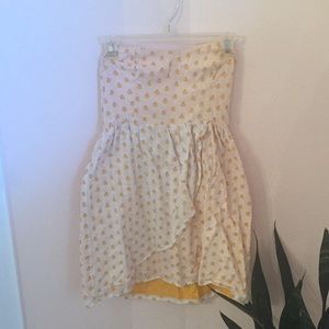 Urban outfitters strapless golden Apple dress